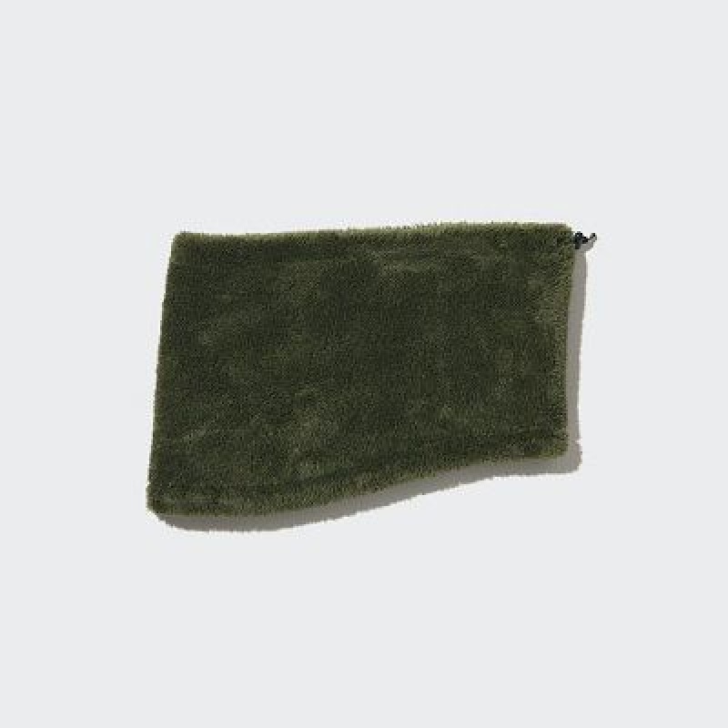 Uniqlo HEATTECH Fluffy Yarn Nek Warmer Dames Olijfgroen | 3513438