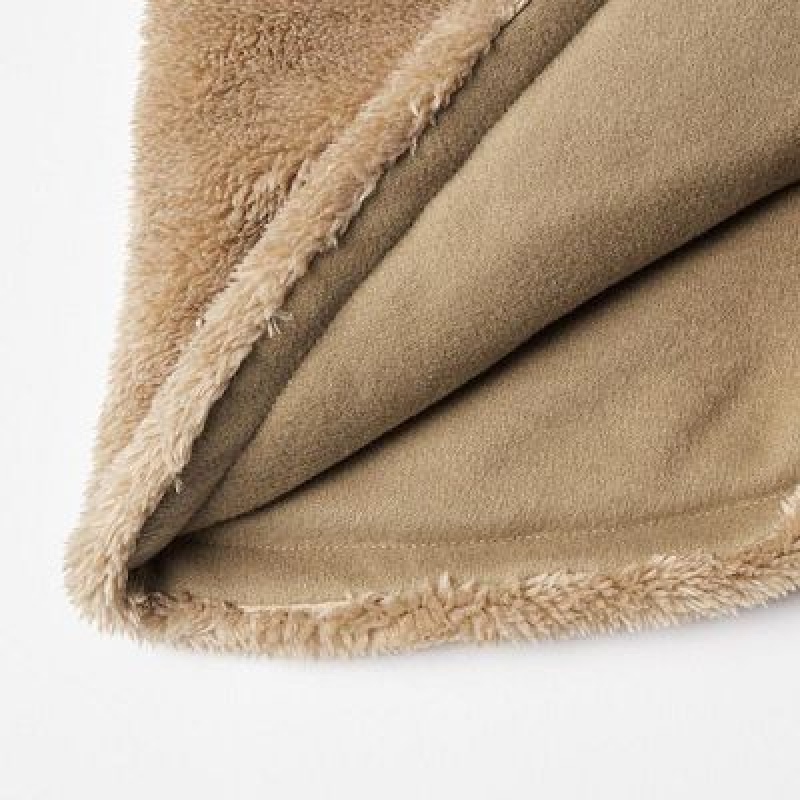 Uniqlo HEATTECH Fluffy Yarn Nek Warmer Dames Beige | 9111617