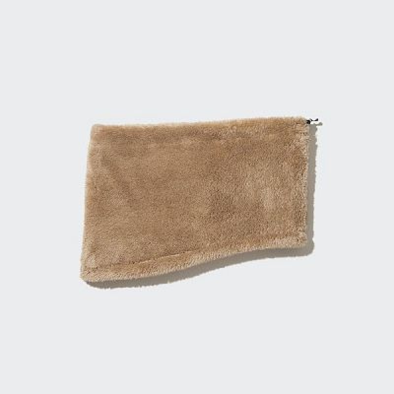 Uniqlo HEATTECH Fluffy Yarn Nek Warmer Dames Beige | 9111617