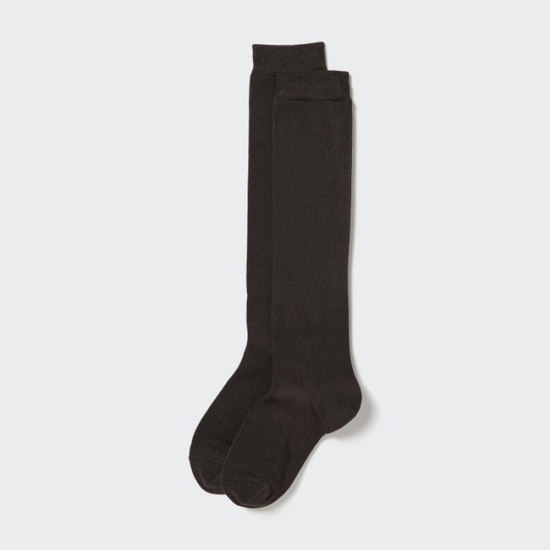 Uniqlo HEATTECH Knee High Sokken Dames Bruin | 3871355