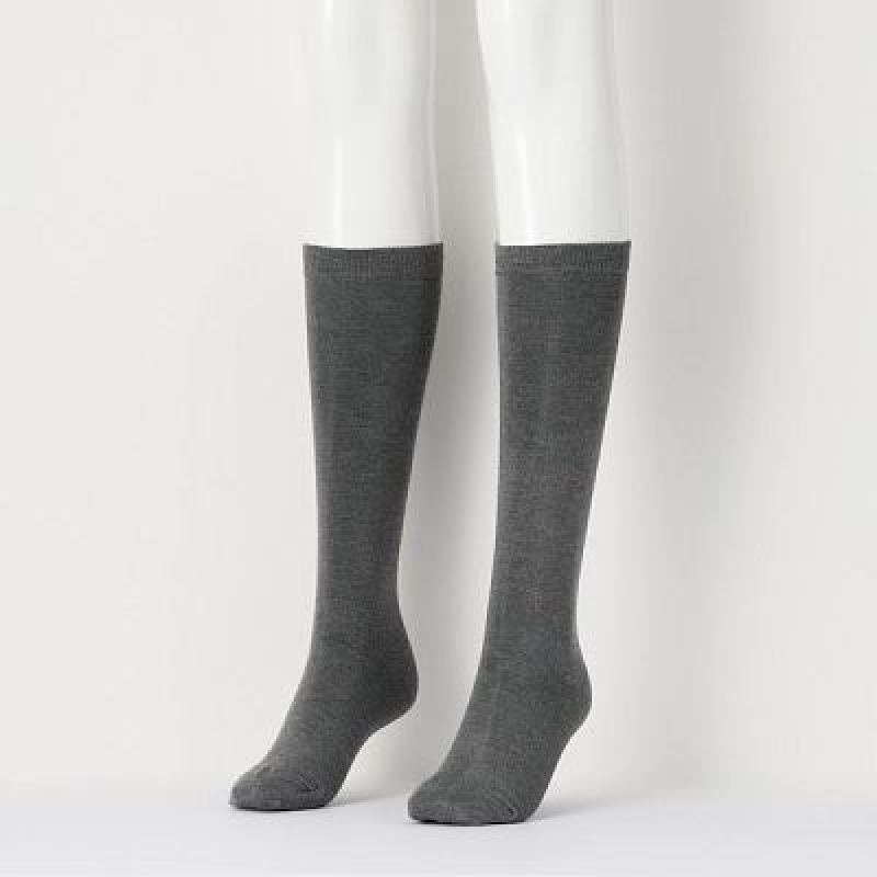 Uniqlo HEATTECH Knee High Sokken Dames Grijs | 1077014