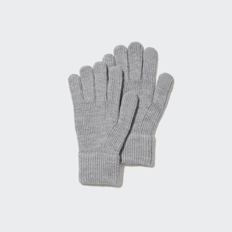 Uniqlo HEATTECH Knitted Handschoenen Heren Grijs | 9957363