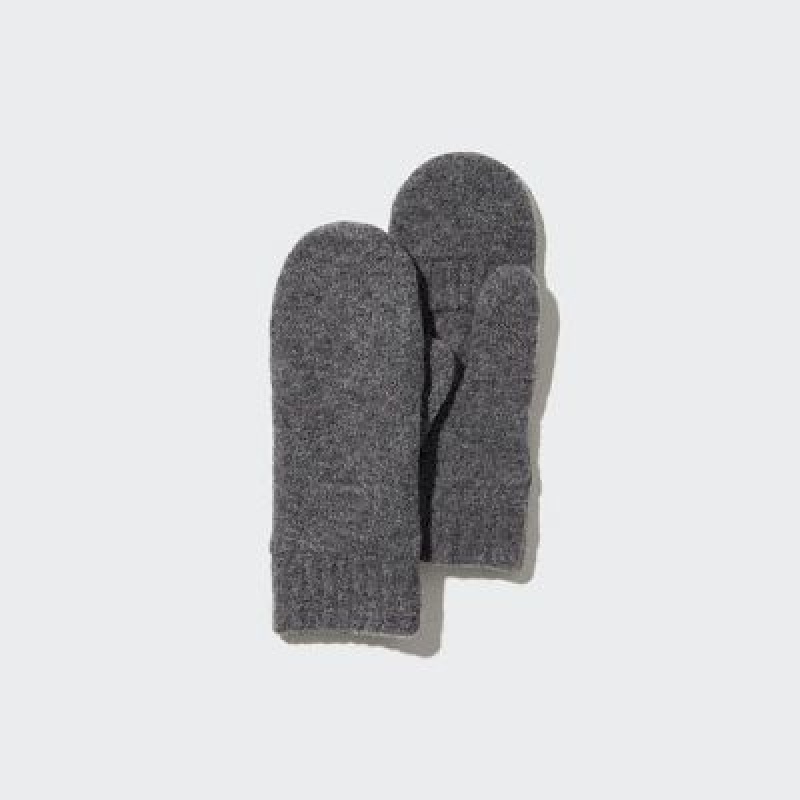 Uniqlo HEATTECH Lining Souffle Yarn Mittens Handschoenen Dames Grijs | 6085302