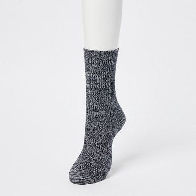 Uniqlo HEATTECH Loose Ribbed Sokken Dames Grijs | 7024598