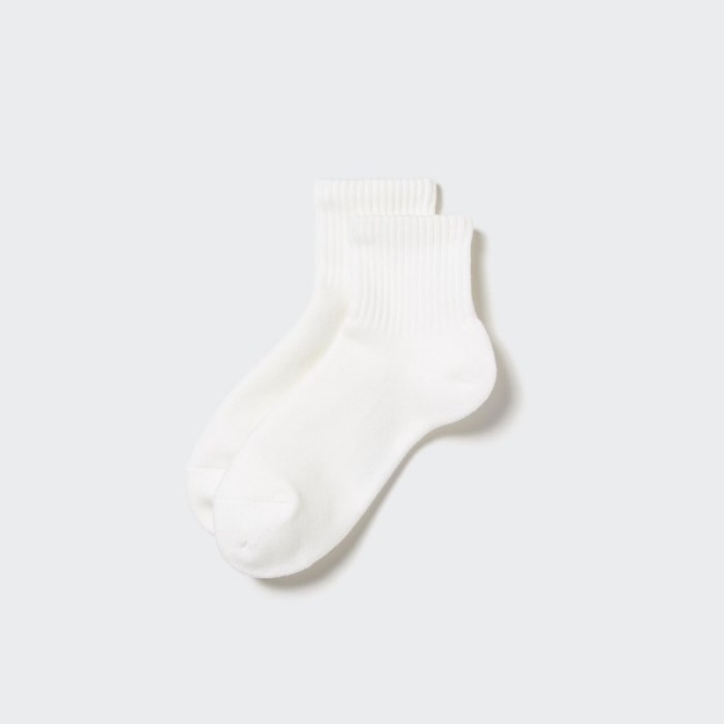 Uniqlo HEATTECH Pile-Lined Half Sokken Dames Wit | 1039344