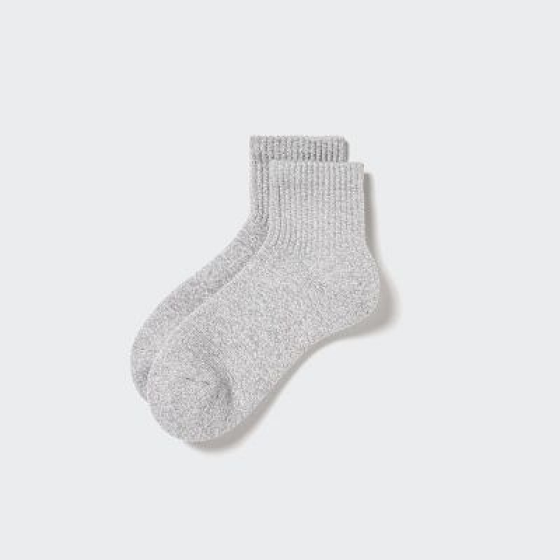 Uniqlo HEATTECH Pile Half Sokken Dames Grijs | 8881336