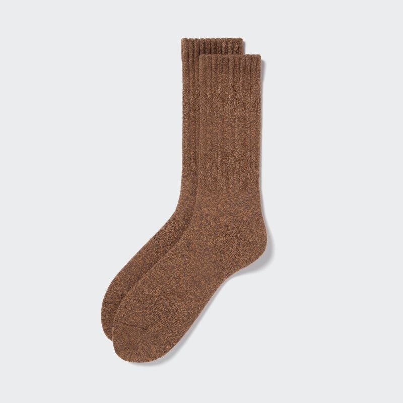 Uniqlo HEATTECH Pile Sokken Heren Bruin | 3422688