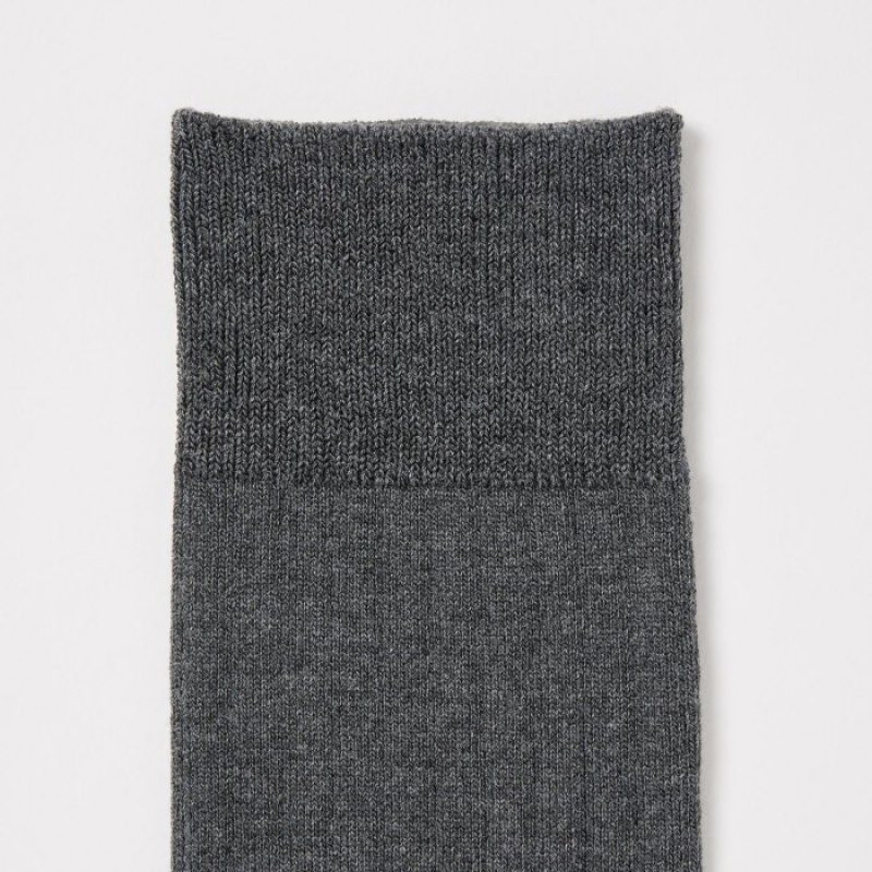 Uniqlo HEATTECH Ribbed Knee-High Sokken Dames Grijs | 6159676