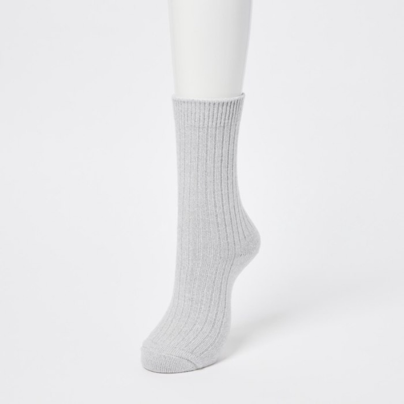Uniqlo HEATTECH Ribbed Sokken Dames Rood | 7092732