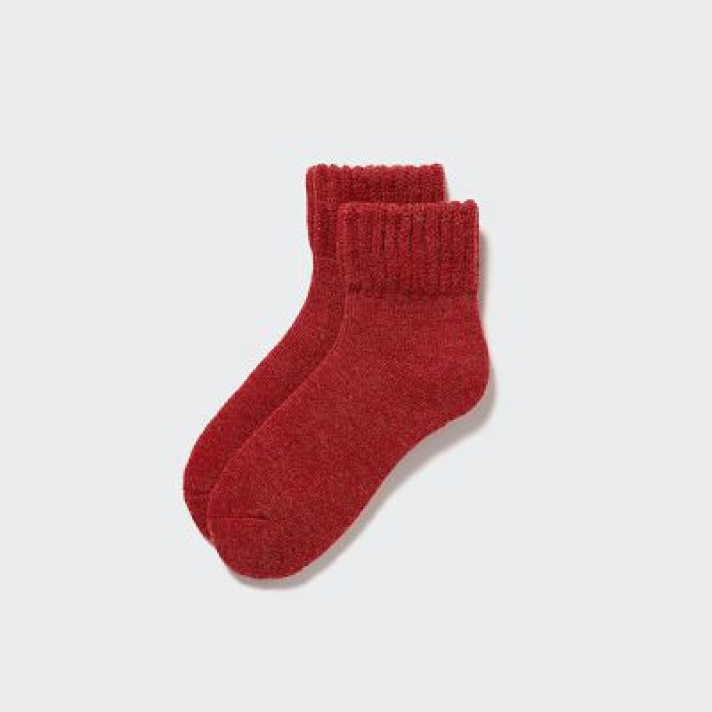 Uniqlo HEATTECH (Room Pile) Sokken Dames Rood | 6338064