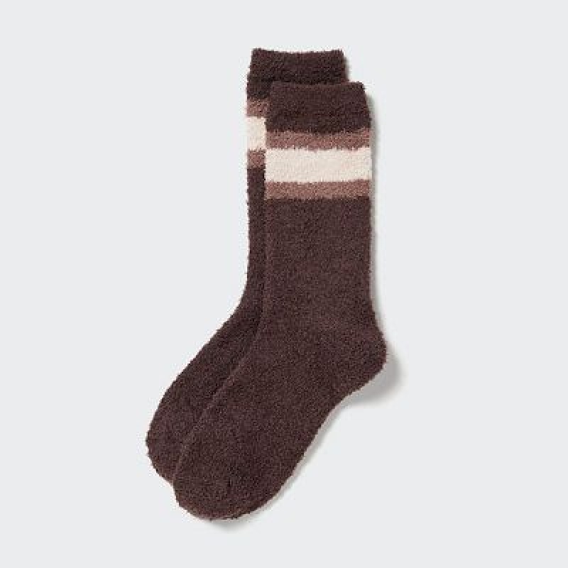 Uniqlo HEATTECH Soft Fluffy Sokken Dames Bruin | 6950849