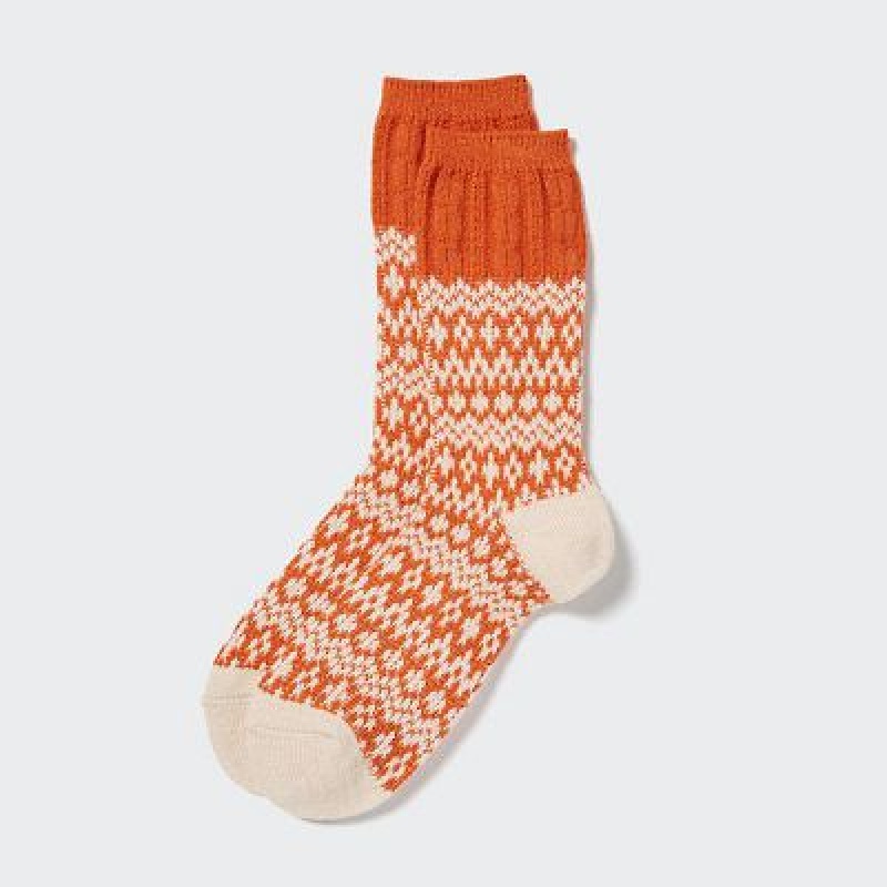 Uniqlo HEATTECH Sokken Dames Oranje | 7101727