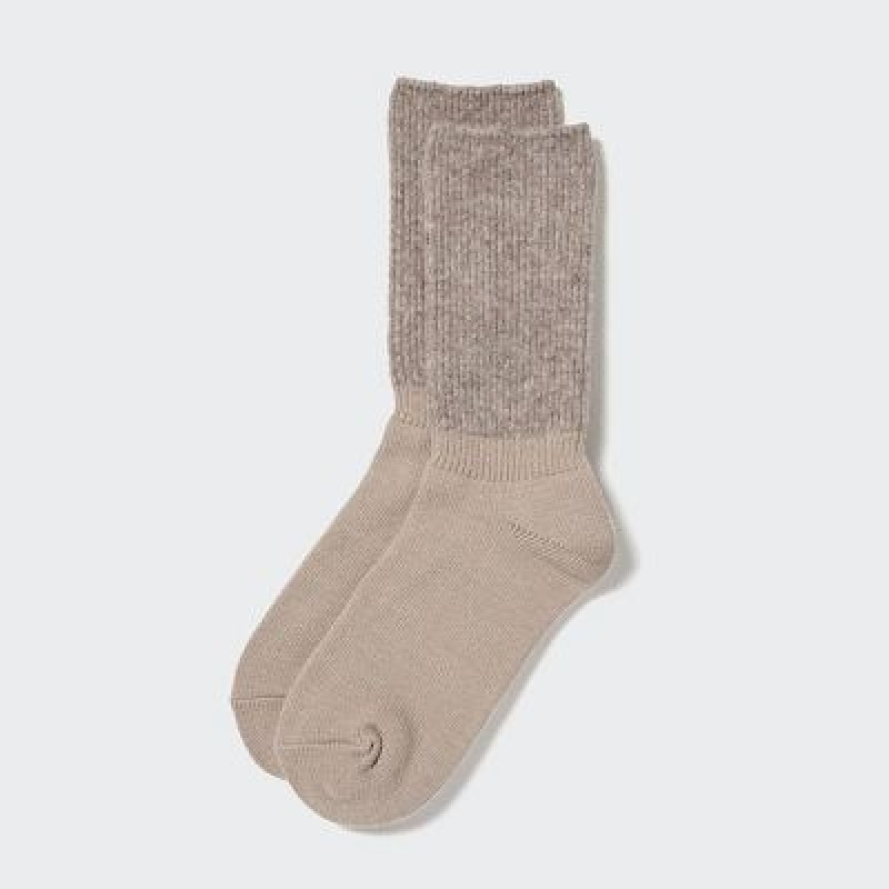 Uniqlo HEATTECH Souffle Yarn Sokken Dames Beige | 7189070