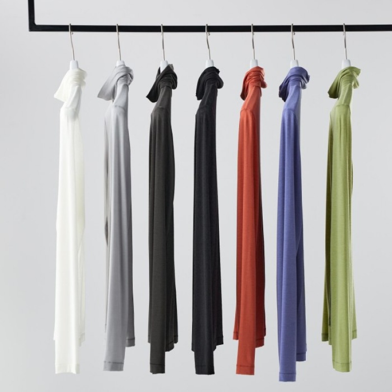 Uniqlo HEATTECH Ultra Light Turtleneck Long-Sleeve T-shirts Dames Paars | 3923336