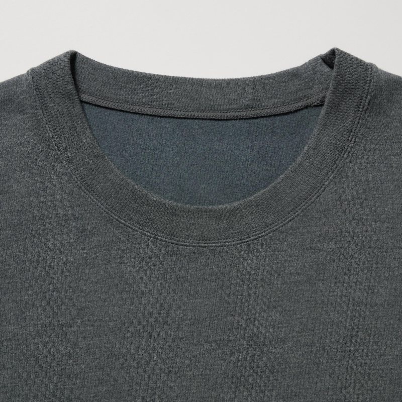Uniqlo HEATTECH Ultra Warm Crew Neck Long-Sleeve T-shirts Heren Grijs | 9881483