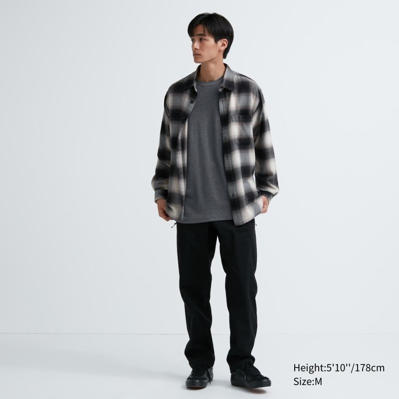 Uniqlo Heattech Cotton Waffle Crew Neck Long-sleeve Extra Warm T-shirts Heren Grijs | 7297973