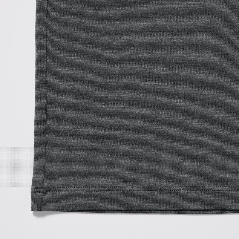 Uniqlo Heattech Crew Neck Long-sleeve T-shirts Heren Grijs | 7250486
