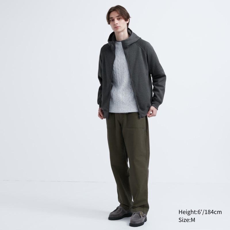 Uniqlo Heattech Pile Lined Sweat Full-zip Hoodie Heren Blauw | 5862879