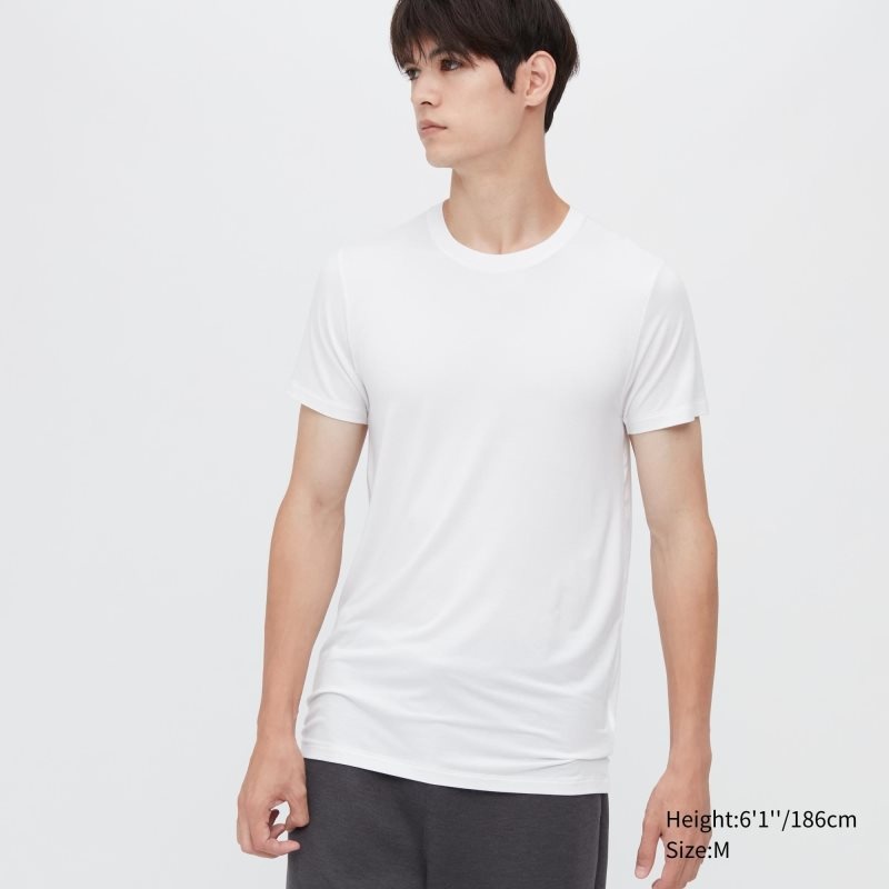 Uniqlo Heattech Short Sleeve T-shirts Heren Wit | 1742961