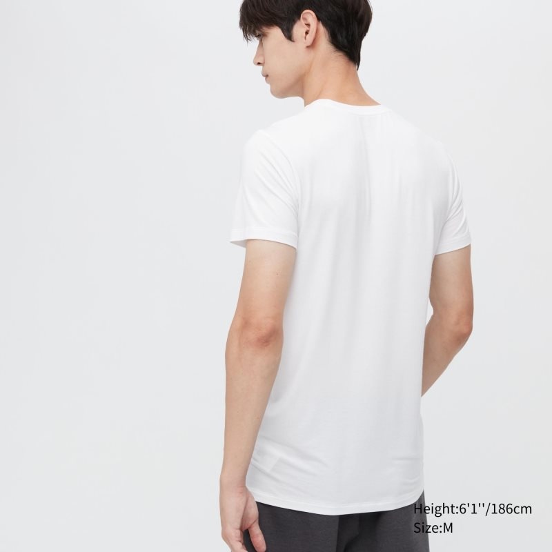 Uniqlo Heattech Short Sleeve T-shirts Heren Wit | 1742961