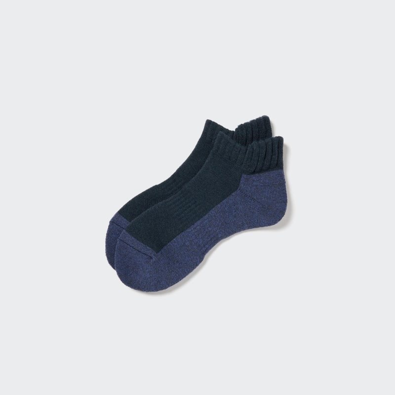 Uniqlo Heattech Short Sokken Heren Blauw | 9841805