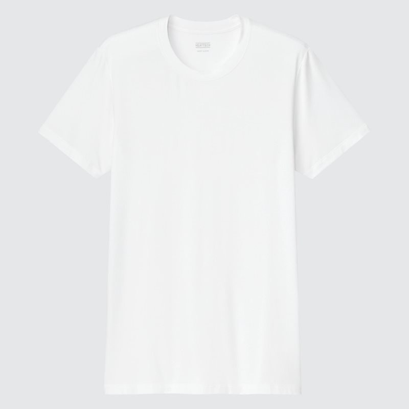 Uniqlo Heattech Short-sleeve T-shirts Heren Wit | 5091028