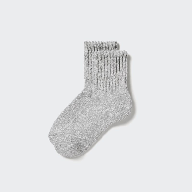 Uniqlo Heattech Soft Pile Heather Sokken Heren Grijs | 5075177