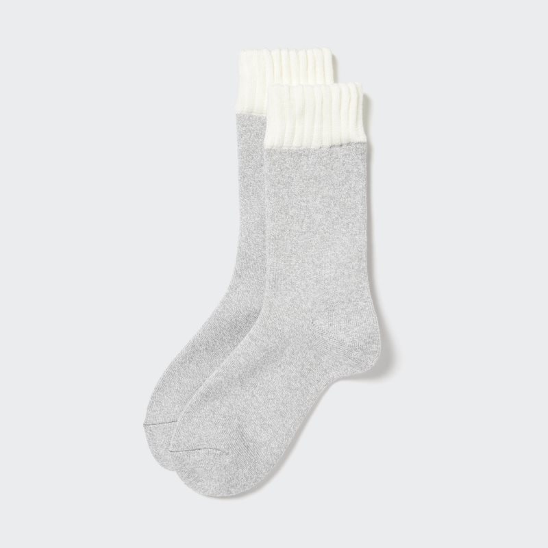 Uniqlo Heattech Soft Pile Sokken Heren Grijs | 3121365