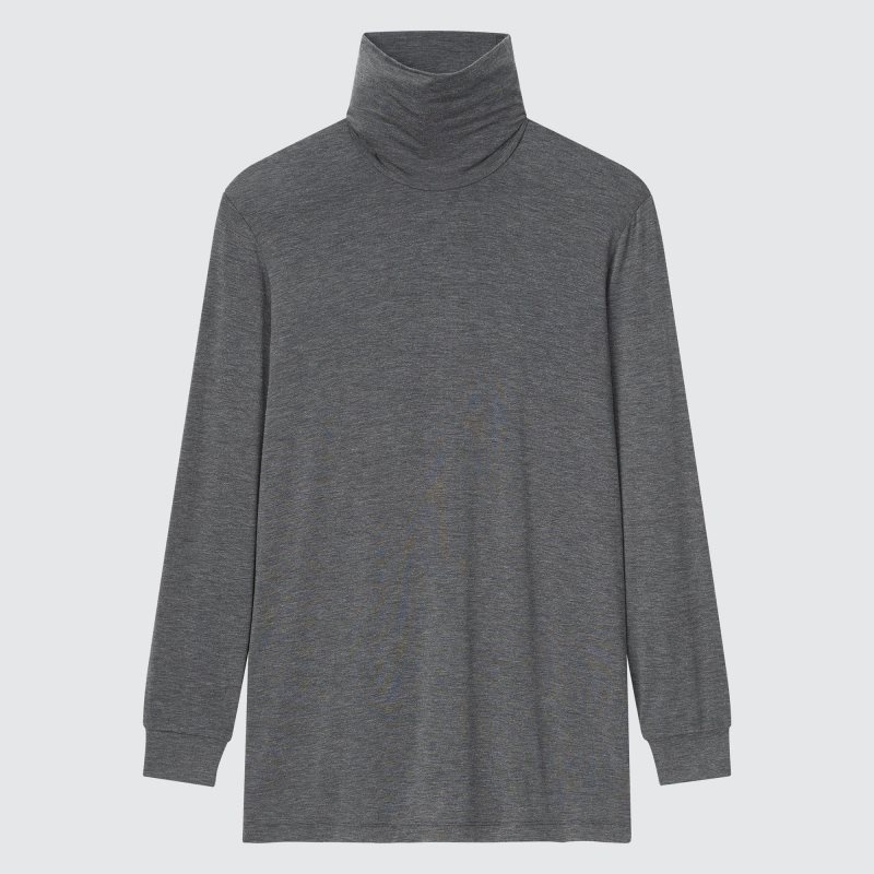 Uniqlo Heattech Turtleneck T-shirts Heren Grijs | 4455241