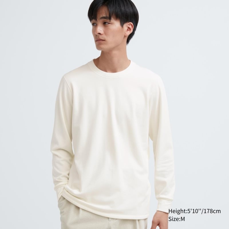 Uniqlo Heattech Ultra Warm Crew Neck T-shirts Heren Wit | 3422993