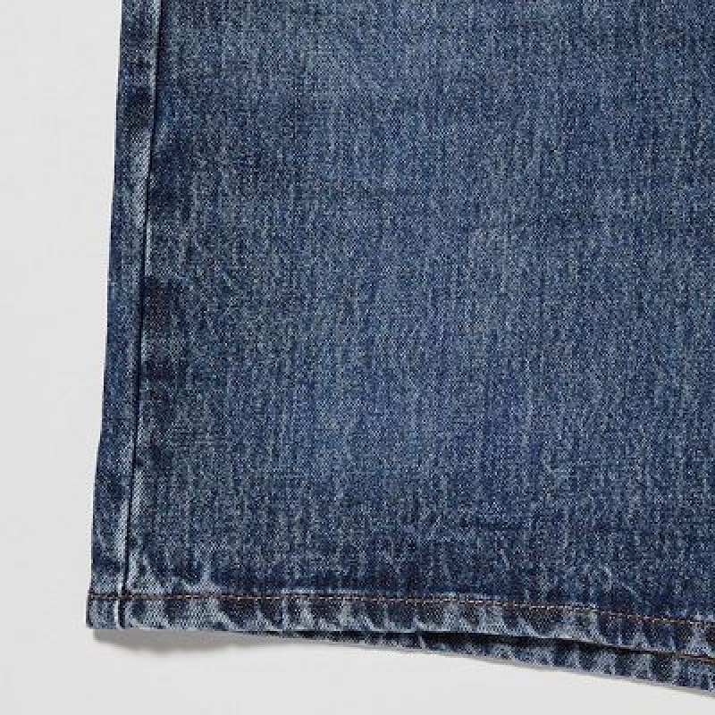 Uniqlo High-Rise Denim Korte Broek Dames Blauw | 1927283