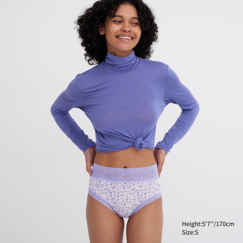 Uniqlo High-Rise Slips Dames Paars | 9432710