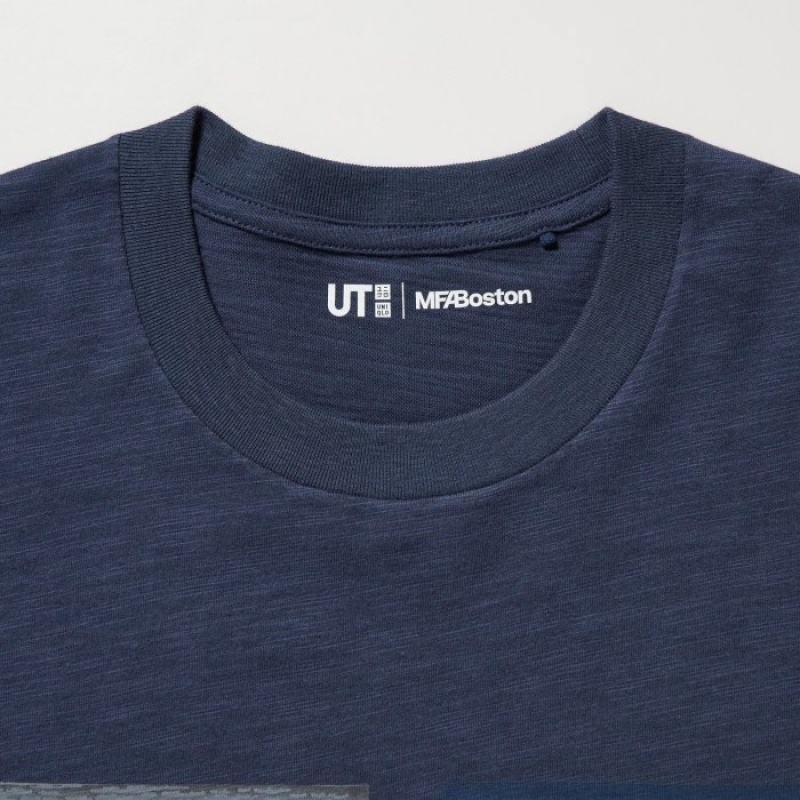 Uniqlo Hokusai UT Short Sleeve T-shirts Dames Blauw | 9143594