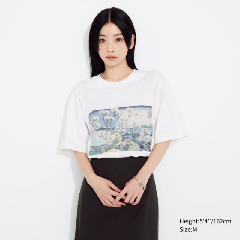 Uniqlo Hokusai UT Short Sleeve T-shirts Dames Wit | 1539954