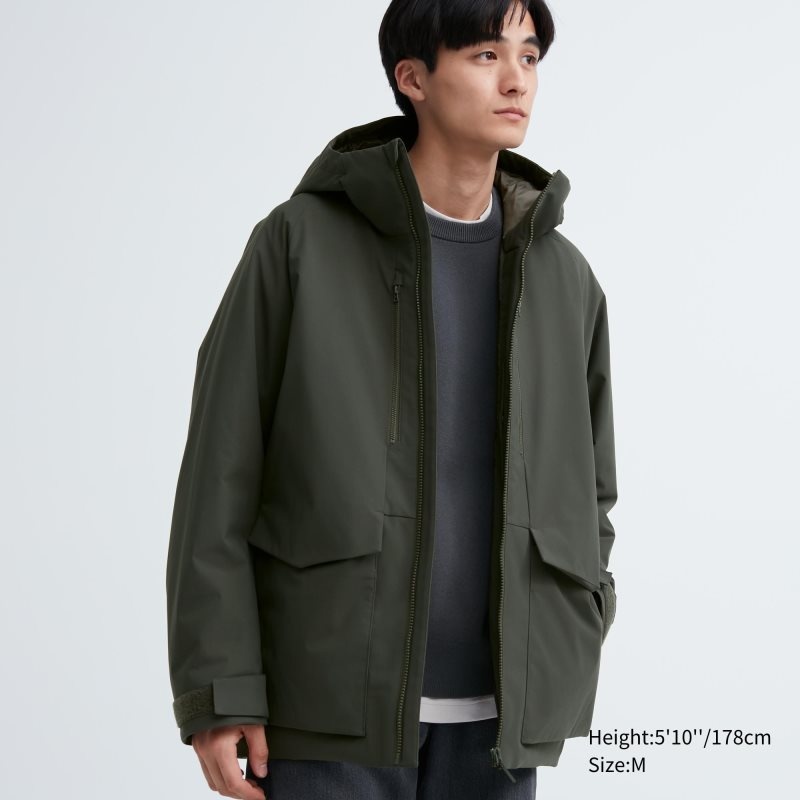 Uniqlo Hybrid Down 3d Cut Parka Heren Groen | 2044574