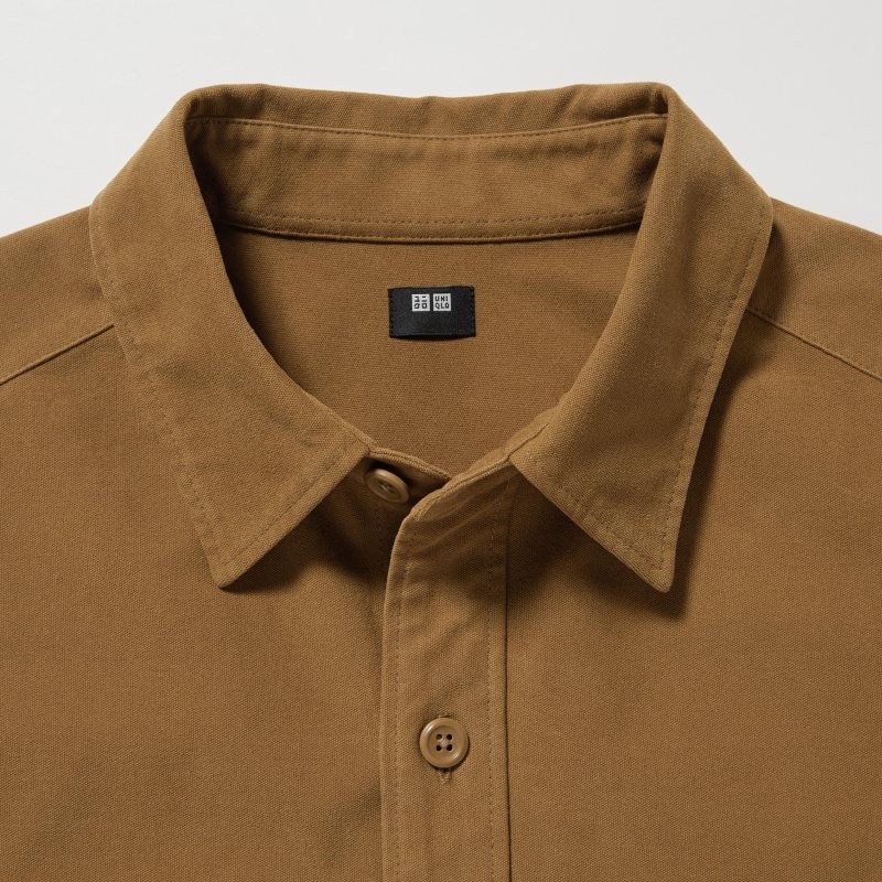 Uniqlo Jersey Utility Long-sleeve Overshirt Overhemd Heren Donkerblauw | 8805486