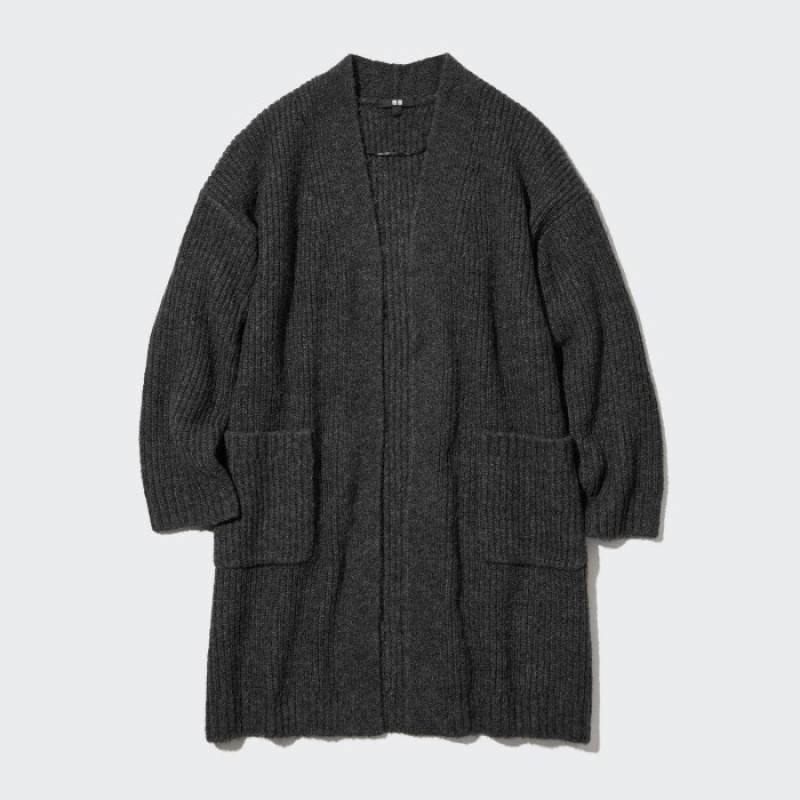 Uniqlo Knitted Long Cardigan Dames Grijs | 1758328