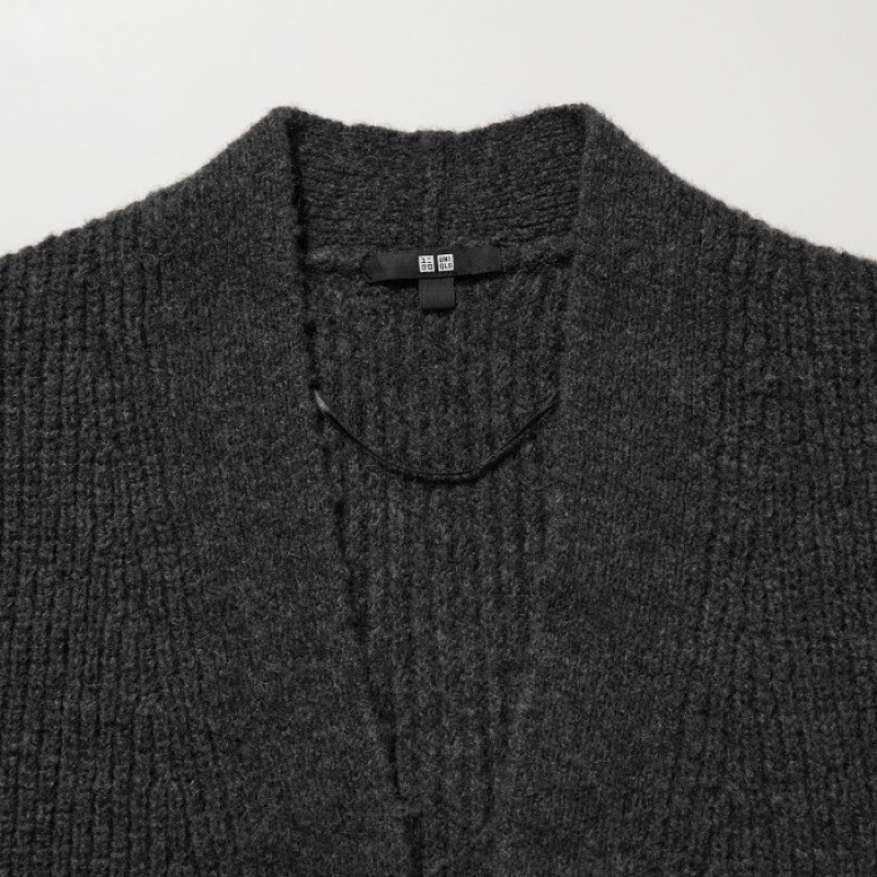 Uniqlo Knitted Long Cardigan Dames Grijs | 1758328