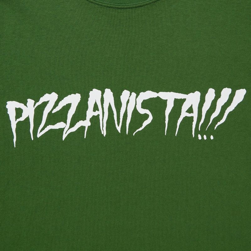 Uniqlo L.A. Eats Ut Oversized Short-sleeve Graphic Pizzanista! T-shirts Heren Groen | 8329486
