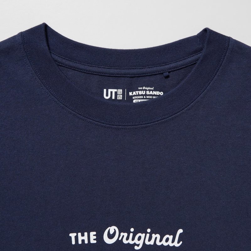 Uniqlo L.A. Eats Ut Oversized Short-sleeve Graphic Katsu Sando T-shirts Heren Donkerblauw | 9424353