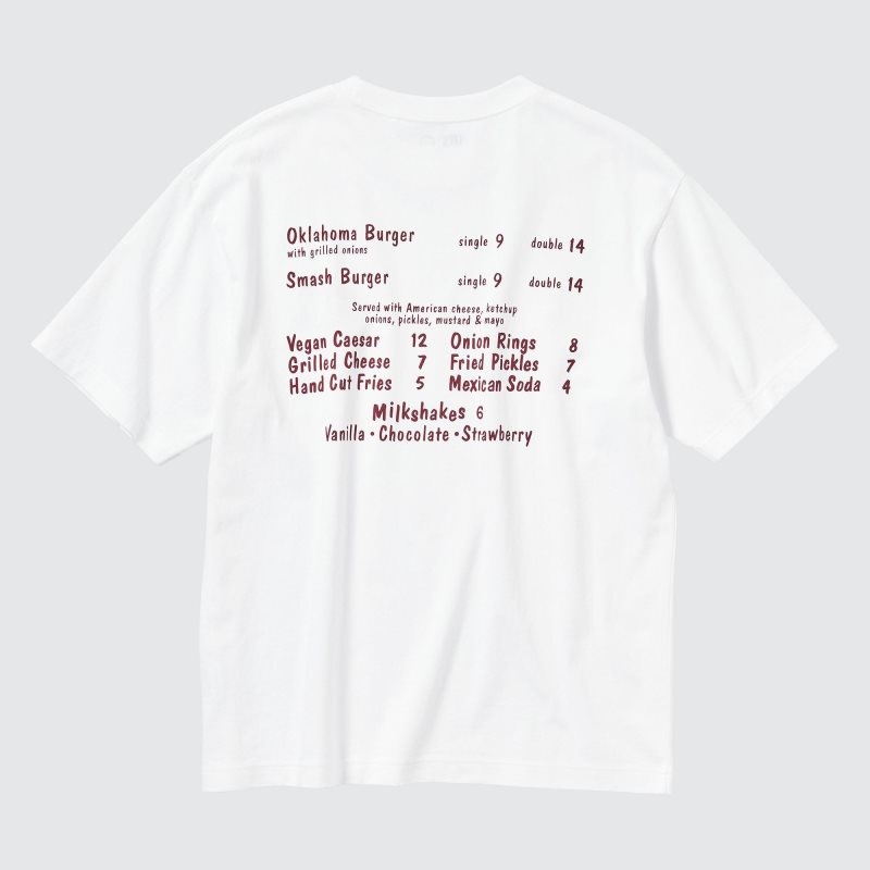Uniqlo L.A. Eats Ut Oversized Short-sleeve Graphic Burger She Wrote T-shirts Heren Wit | 4179607
