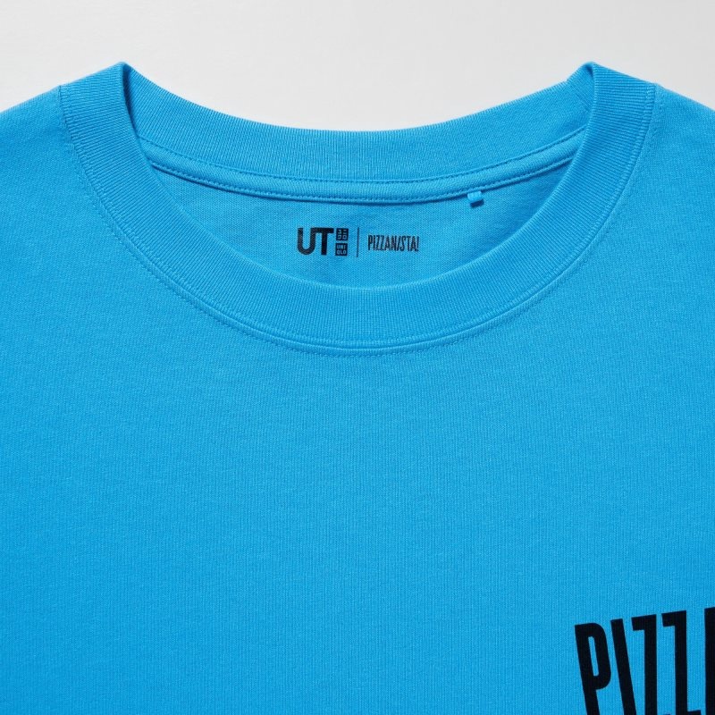 Uniqlo L.A. Eats Ut Oversized Short-sleeve Graphic Pizzanista! T-shirts Heren Blauw | 9704009