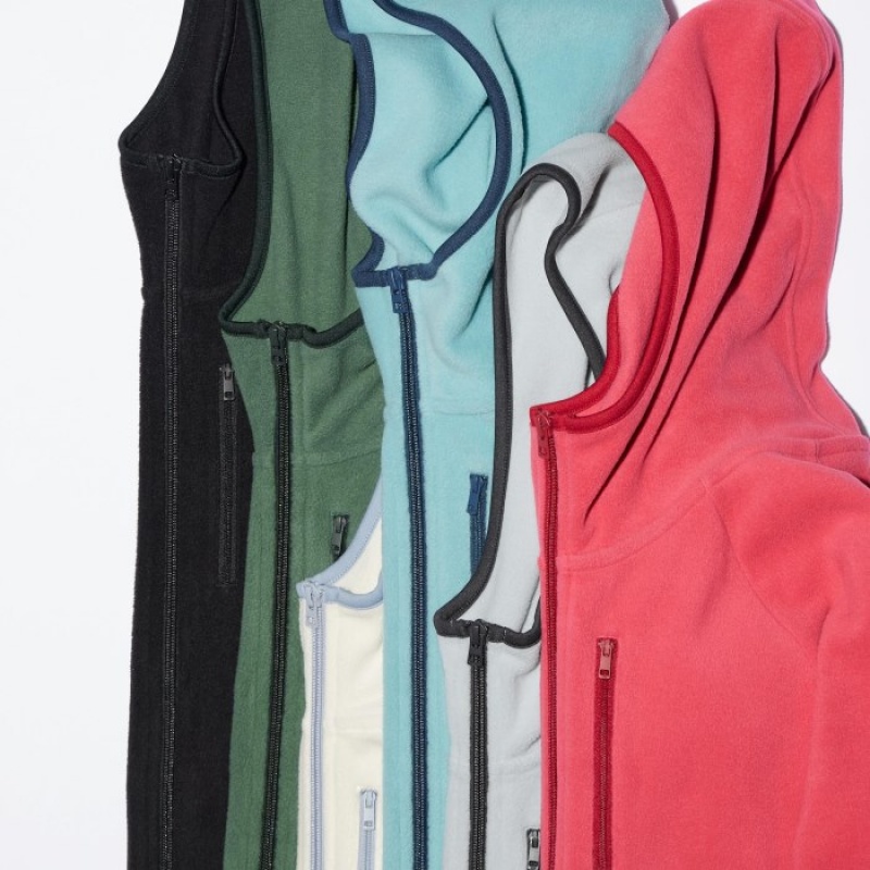 Uniqlo Light Fleece Full-Zip Hoodie Dames Grijs | 4386975