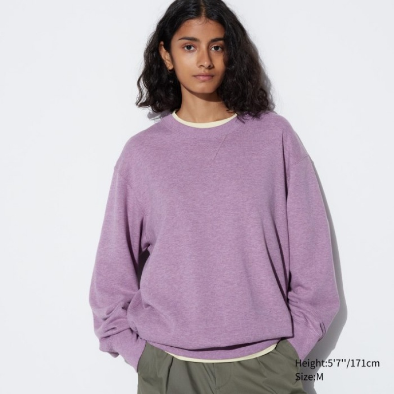 Uniqlo Long Sweatshirts Dames Paars | 7859115