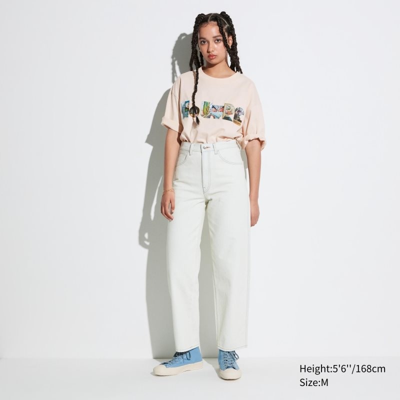 Uniqlo Louvre By M/M Ut Oversized Short-sleeve Graphic T-shirts Heren Beige | 574243