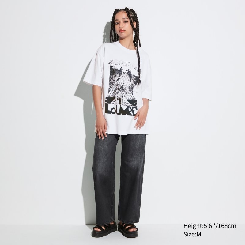 Uniqlo Louvre By M/M Ut Oversized Short-sleeve Graphic T-shirts Heren Wit | 6396266