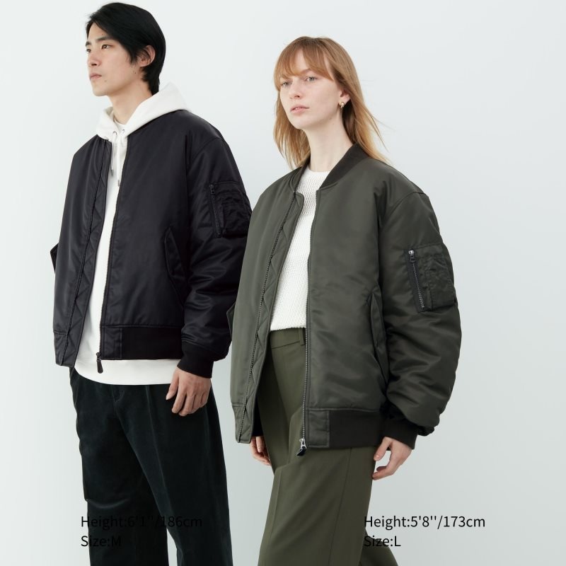 Uniqlo Ma-1 Jassen Heren Olijfgroen | 1827969