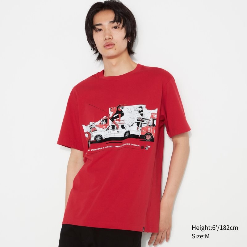 Uniqlo Marvel Art Collection By Mondo Ut Short Sleeve Graphic T-shirts Heren Rood | 2065050