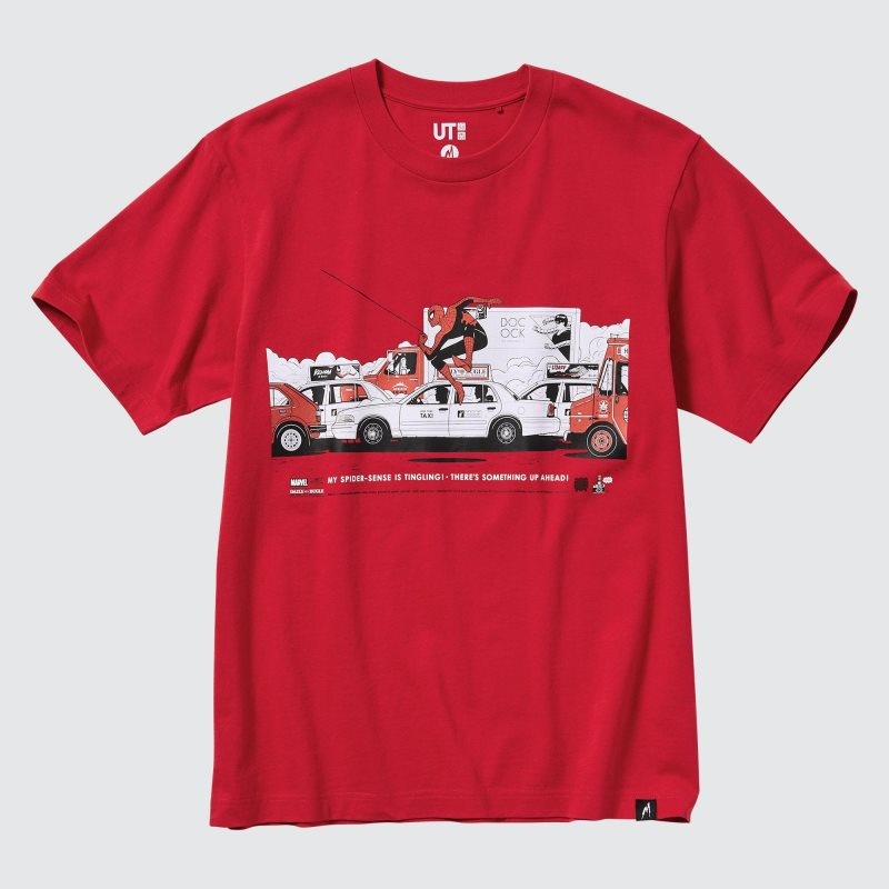 Uniqlo Marvel Art Collection By Mondo Ut Short Sleeve Graphic T-shirts Heren Rood | 2065050