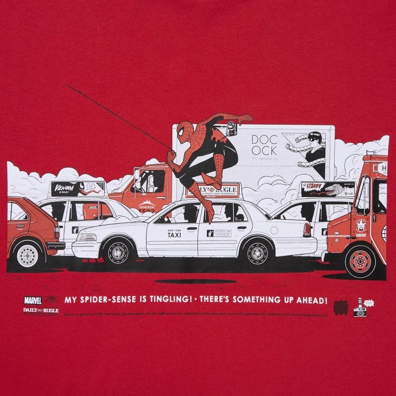 Uniqlo Marvel Art Collection By Mondo Ut Short Sleeve Graphic T-shirts Heren Rood | 2065050